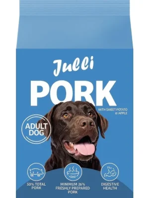 Bestseller JULLI Dog Grain Free Adult rich in fresh Pork & Potato 2kg